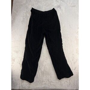 Vintage Velour Pants Women's Size 31” L Breeches Black Holiday Elastic Waist